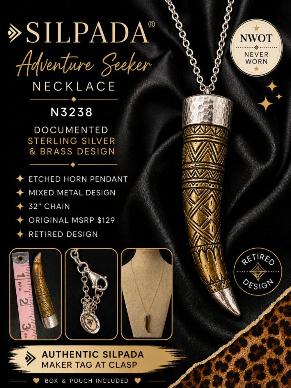 Silpada “Adventure Seeker” Necklace | N3238 | NWOT